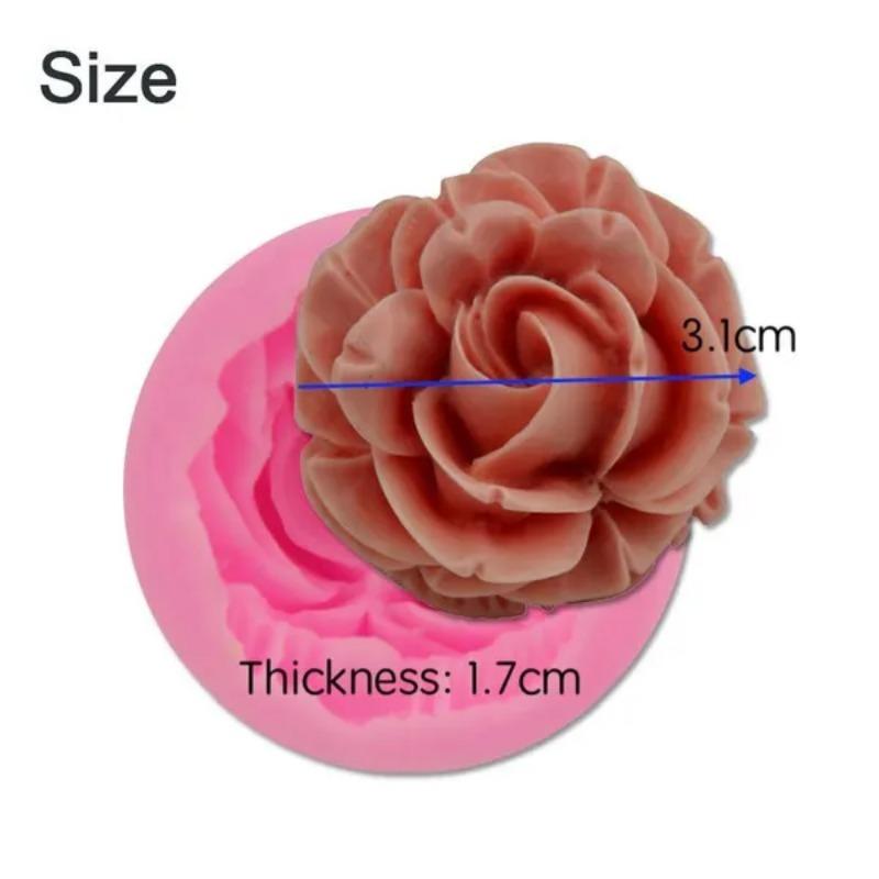 1Pc 3D Bloom Flower Silicone Cake Fondant Mold Cupcake Jelly Candy Chocolate Decoration Baking Tool Moulds
