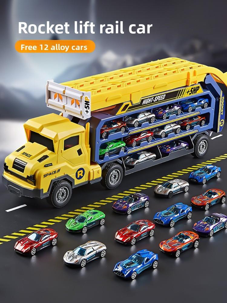 Dinosaur Rocket Orbiter Vehicles Alloy Car Toy Set For Kids Learning And Play