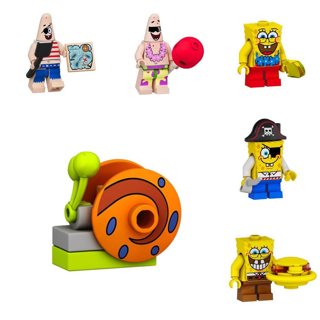 Spongebob Squarepants Building Blocks Toy With Abs Plastic Small Particles For Creative Play