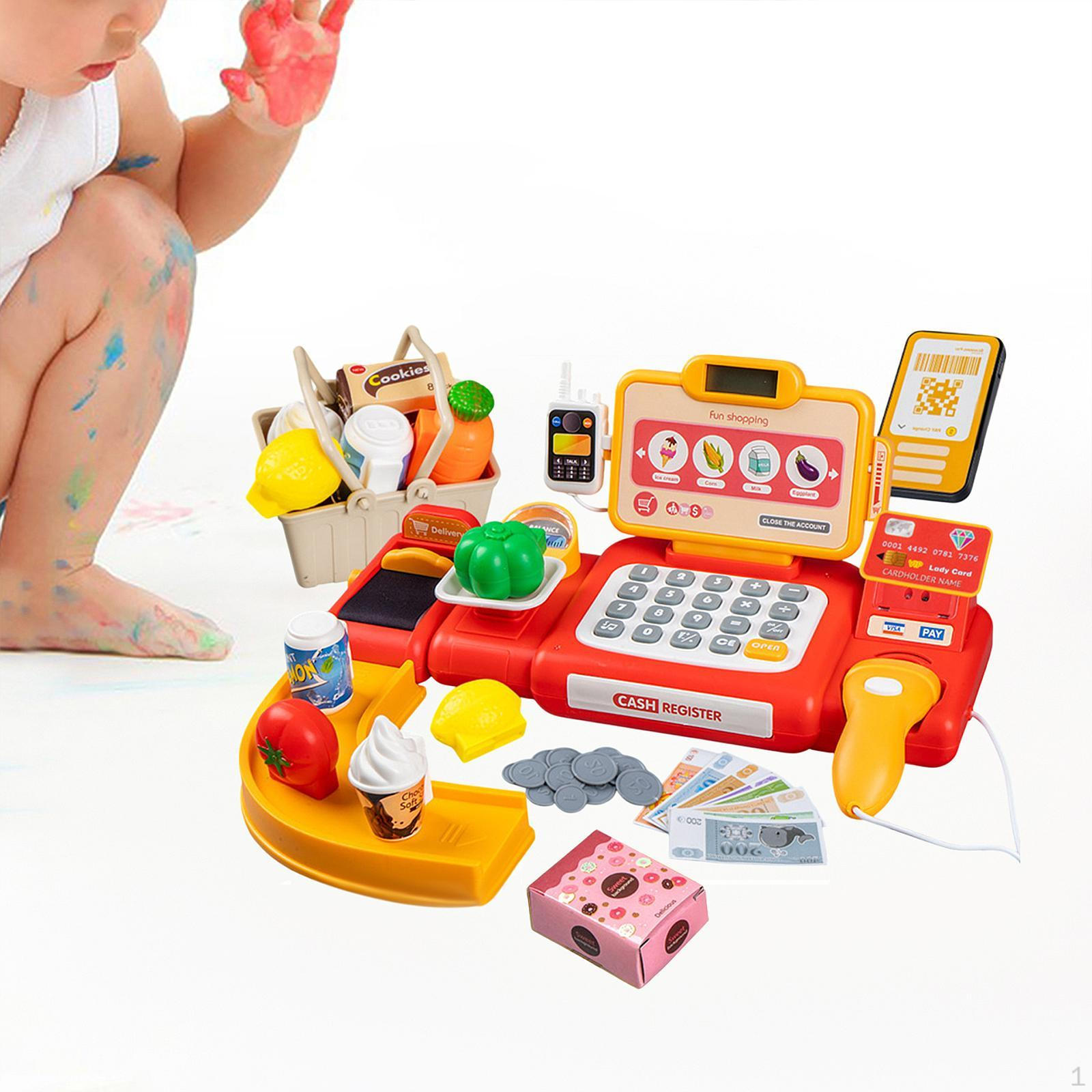 

Ролевые игры «Кассир в продуктовом супермаркете» для девочек и мальчиков, детские подарки красный