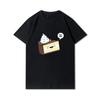 Anime 100 Muster Sommer-T-Shirts für Frauen Panda Tier bedruckt lässige Kurzarm-Oberteile 100 % Baumwolle Übergröße O-Ausschnitt T-Shirts