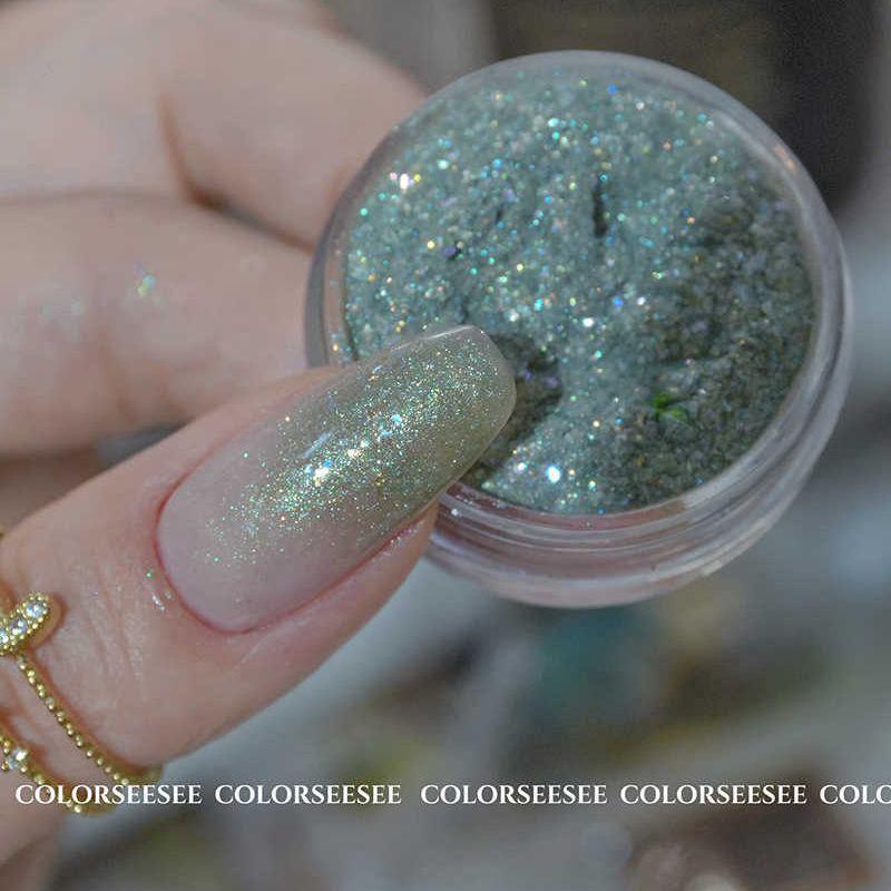 Градиентный Поляризованный Порошок с Блестками для Руицай Китайский Стиль Дизайна Ногтей