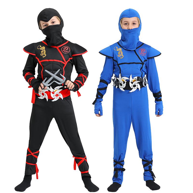 Gyermek Halloweeni Nindzsa Jelmez Cosplay Szett Szerepjátékhoz és Előadáshoz