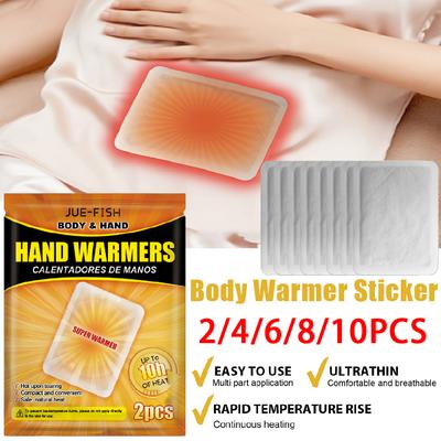 2-10 Stück Universelle Körperwärmer Aufkleber Selbstklebend Langanhaltendes Wärme Pflaster Hand/Fuß Wärmepflaster Heizende Einlegesohle Dropshipping