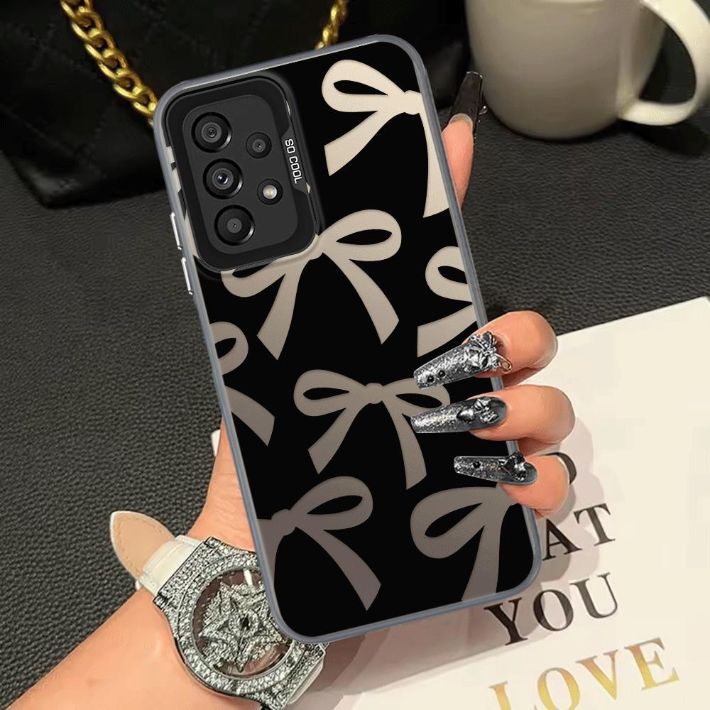 

Case for Samsung Galaxy A14 A56 A72 A17 A52 A25 A73 A13 A16 A34 A23 A71 A32 A36 A54 A12 Phone Cover Creative Bow Art Galaxy A23