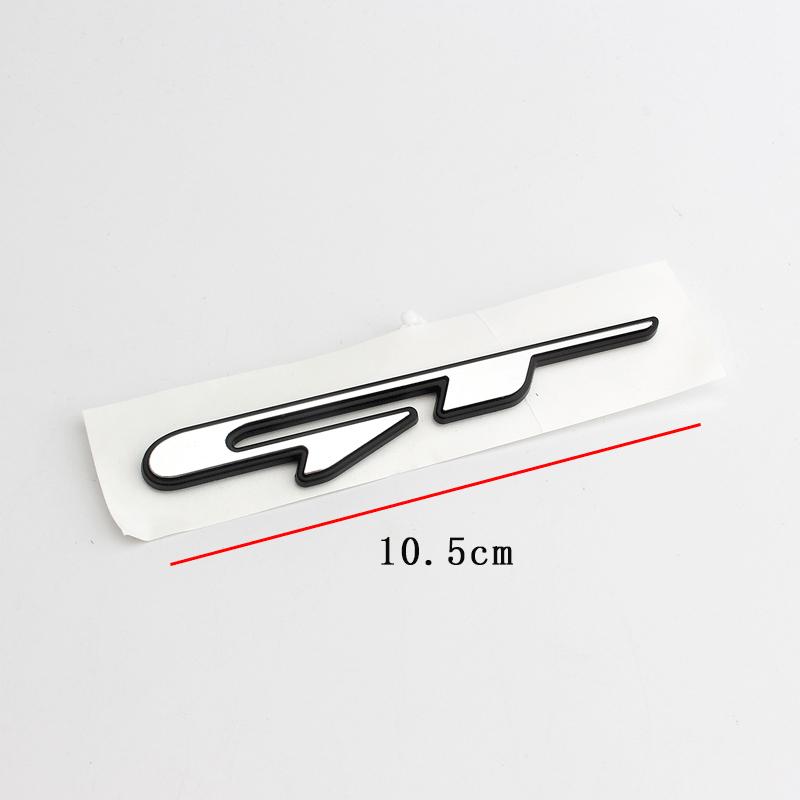3d ABS Chrome Black Logo GT Line Emblem Car Trunk Badge Adhesive Decal GT Line Sticker Accessories