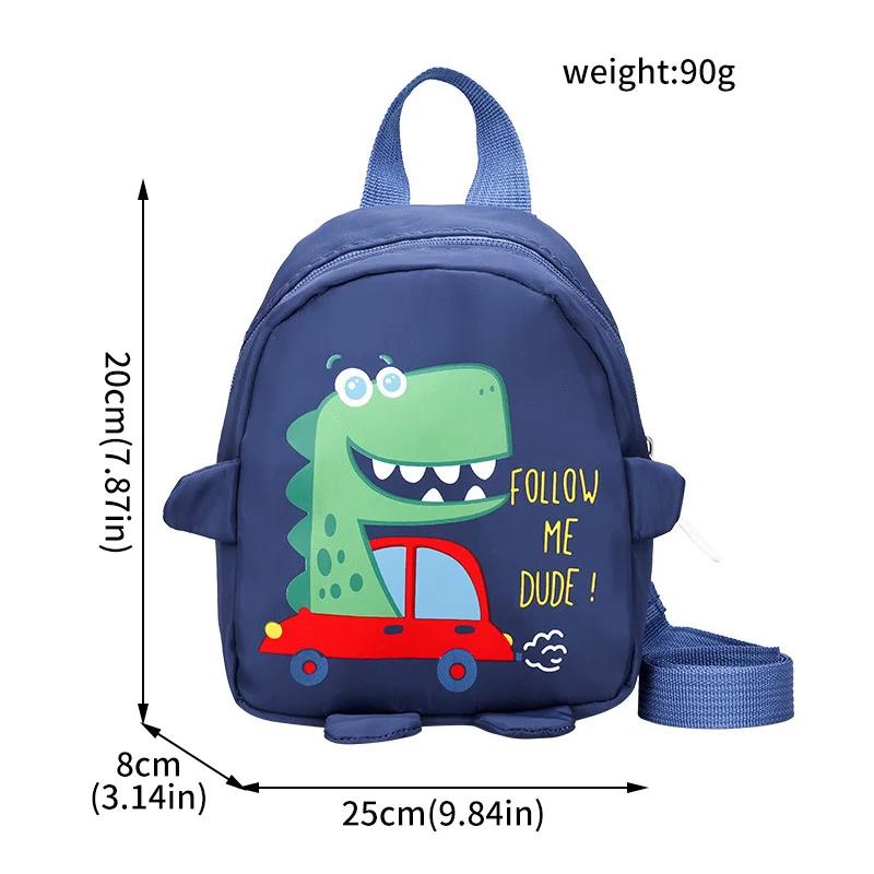 Cute Dinosaur Baby Kindergarten Backpack Cartoon Children School Bags Adjustable Boys Girls Anti-lost Book Bags Kids Backpacks