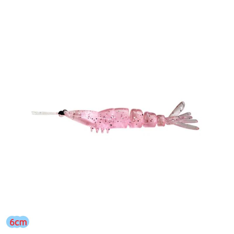 20Pcs Multi-Jointed Shrimp Bait Mini Soft Shrimp Fishing Lure 45/60Mm Artificial Baits Bass Silicone Fishing Tackle