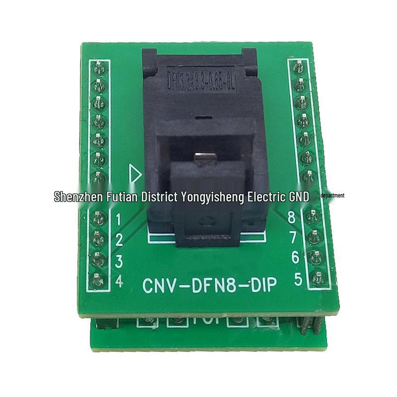 DFN8/DFN3.3x3.3-8L(0.65) IC Chip Burn-In, Test & Programming Socket Adapter DIP8