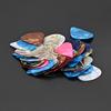 50 Pcs/Set Colorful Celluloid Guitar Picks 0.46mm Guitar Picks for Ukulele Bass