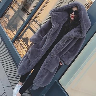 Oversized Winter Faux Fur Jas Dames Parka Lange Warme Faux Fur Jas Jassen Hoodies Losse Winterjas Bovenkleding