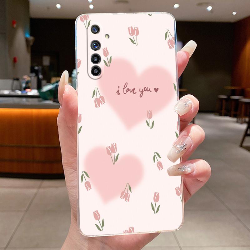 Coque Pour Realme 6 6i 6s 6 Pro Fleur Papillon Nœud Étuis Téléphone Realme6 6Pro 6S 6i Capa Silicone Souple TPU Transparent Gelée Housse