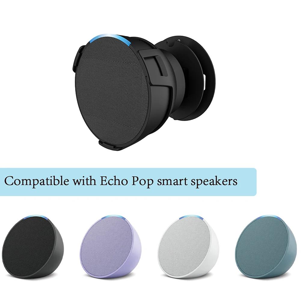 Wandmontierter Smart Speaker Halter Verhindert Herunterfallen Lautsprecherregal Heimdekoration Eingebautes Kabelmanagement für Amazon Echo Pop
