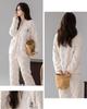 CORELAVISH Cute Long Sleeve Loungewear Set with Perfect for and Fluffy Top and Bottom Available in Pink and Also Plus Size and Loose Perfect for