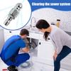 Stainless Steel Water Jet High Pressure Sprayer Nozzle Clean Sewer 1/4" Pressure Washer Quick Plug Drain Hose Nozzle Tool