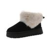 Mao Mao snow boots women's winter new thick-soled short tube thickened one pedal lazy light cotton shoes