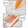 4PCS Confused Carrot Carrot Shaped Gel Pen 0.5mm Retractable Tongue Refill Funny and Fun Decompression Pen School Stationery