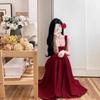 Elegantes rotes Hepburn-Stil-Spaghetti-Träger-A-Linien-Kleid für Damen - Sommer 2026 Kollektion