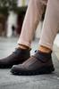 Men's Fashion Faux Leather Flat Heeled Boots Bootie CPyramid Long Boots Black Shoes