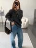 Korean Style Casual Slimming Long Sleeve Polo Pullover Sweater Coat 2026