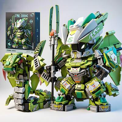 2 in 1 Superheld Mecha Bausteine Verwandlungsroboter Schlange Tier Bausteine DIY Montagefigur Kinder Geburtstag Weihnachtsgeschenk