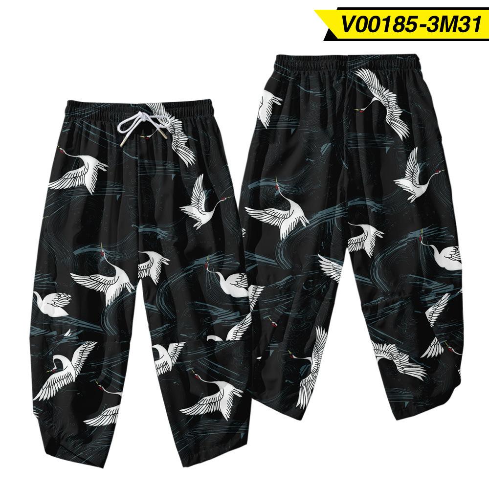 Muži Cosplay Yukata Tops Kalhoty Čínský styl Japonský Street Samurai Harajuku Kimono Suit Cardigan