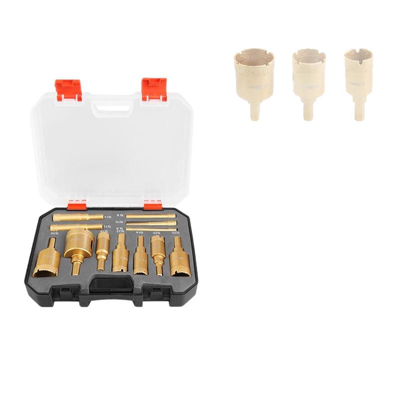 M10 Brazing Hole Opener Set, Stone Reaming Drill, Ceramic Tile Marble Granite Hole Opening, Emery Drill Bit