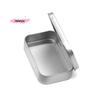 M-1Pc Metal Rectangular Empty Mini Tin Box Tinplate Push Candy Pill Cases Money Coin Jar Hinged Containers Organizer Storage Box