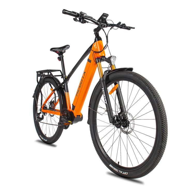 HedaTX TX90 Elektrofahrrad mit Mittelmotor und 48V 16Ah Akku orange