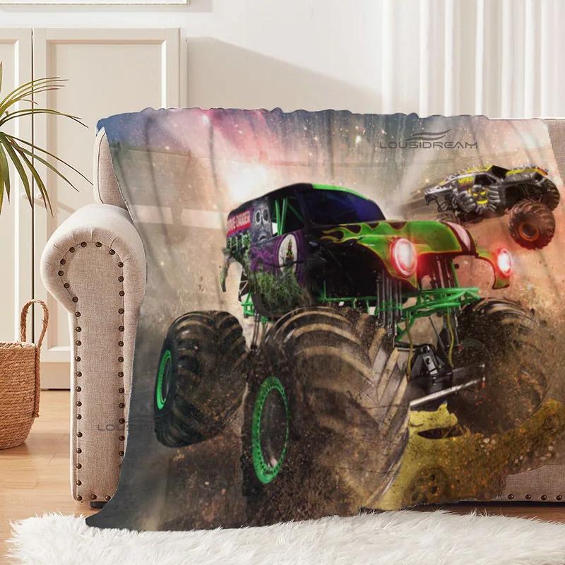 

Super Monster Jam Patterns Blanket Monster Truck Flannel Blanket Cosy Lazy Couch Cover Blanket Super Soft Sheet Mattresses 150x200cm