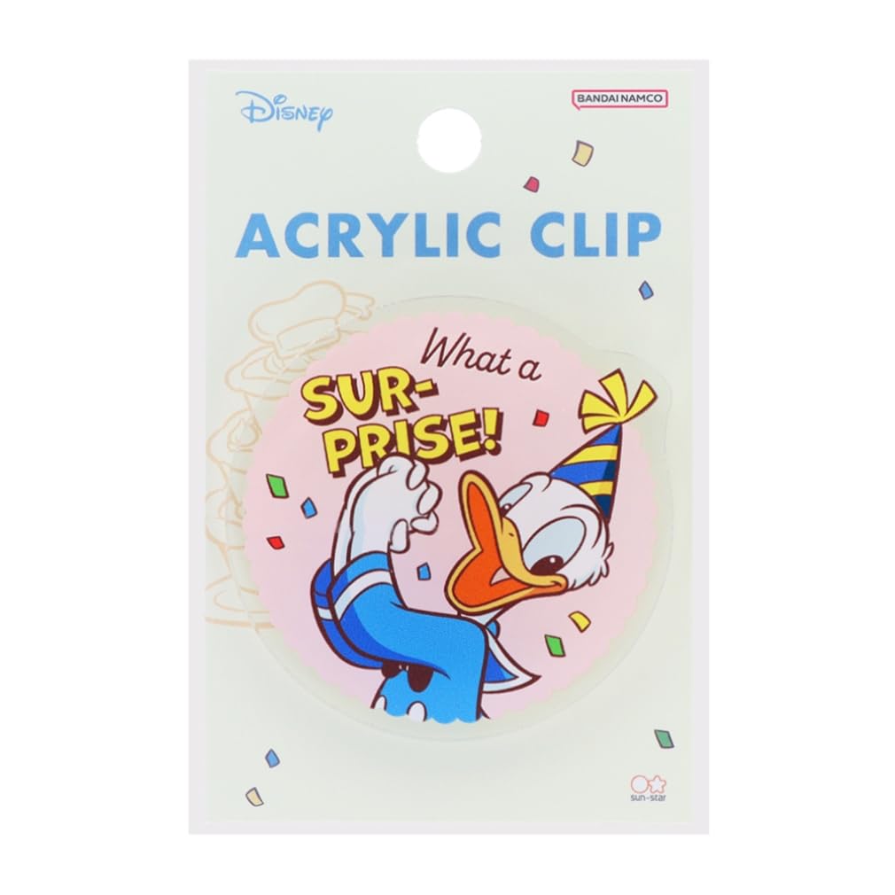 Sunstar Stationery Disney Acrylic Clip Happy Days Donald Duck S3624633