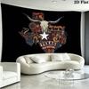 Texas Longhorns Wall Tapestry Aesthetic Wall Hanging Printed Fabric Blanket Decorative Tapestries for Bedroom Living Room Home Decor