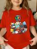 Maglietta Grafica Bambini Toca Life World Stampa Cartone Animato Carina Maglietta Estiva Manica Corta Vestiti Ragazzi Ragazze Y2k Magliette a T