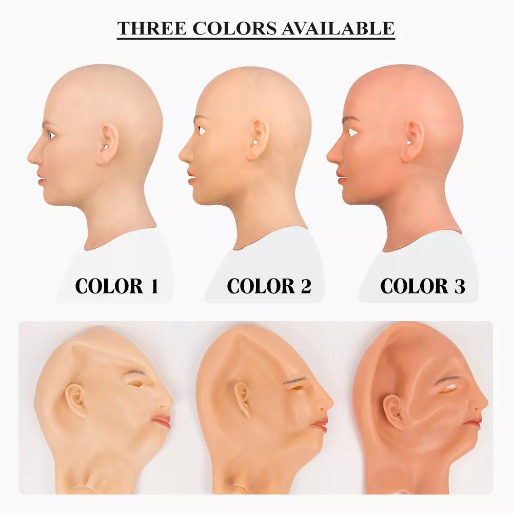 Maschera Cosplay Realistica in Lattice da Donna per Halloween, Maschera Integrale in Lattice per Feste in Costume, Accessori Cosplay per Crossdresser