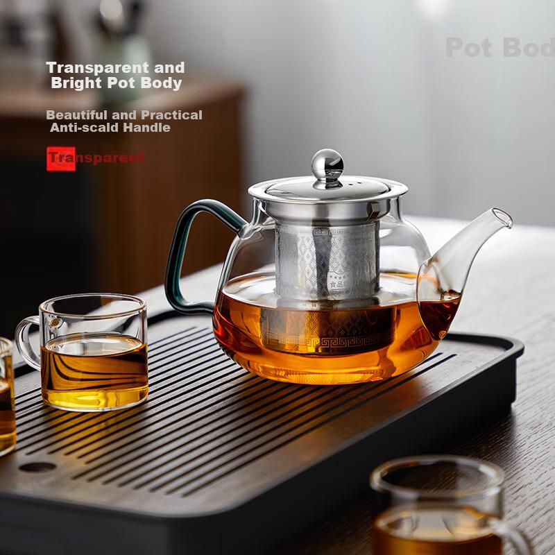 Mingguang Glass Teapot, Tea Infuser Kettle, Household Tea Pot, Office Glass Tea Set, Kung Fu Tea Pot