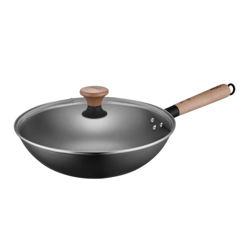 ASD 32CM Rust-Resistant Iron Wok