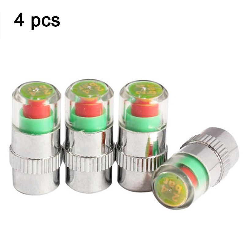 BJN1 4PCS Motorcycle Car Tire Pressure Monitor Valve Cap Mini Car Track Sensor Safety Tire Pressure Monitor Valve Diagnostic Tool Kit