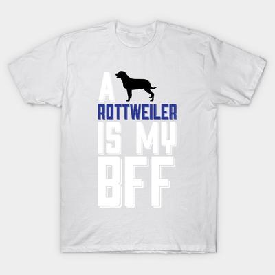 T Shirt Women A Rottweiler Is My Bff Harajuku Print Kawaii Tshirt Summer Short Sleeve Female T-Shirt Top Tee