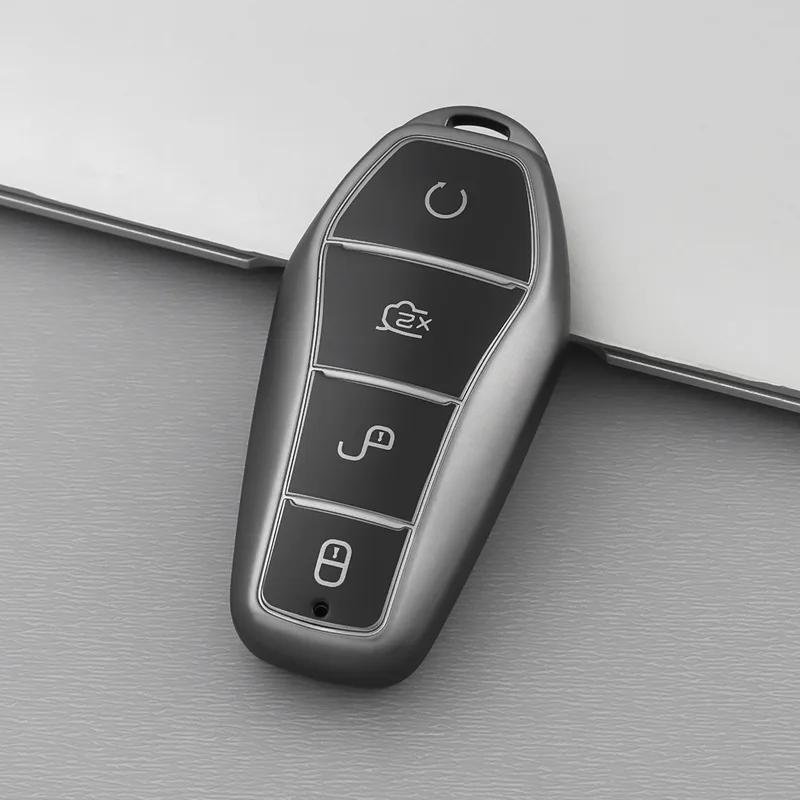 

4 Buttons Soft Tpu Remote Control Protect Cover For Byd Qin Plusdmi Atto 3 Han Ev Dolphin New Car Key Case Durable Accessories