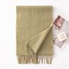 Autumn and Winter New Solid Color Scarf for Women Versatile Neck Scarf Thickened Warm Shawl Simple Tassel