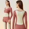 Aoweizi Women's Silk & Hyaluronic Acid Thermal Underwear Set - Autumn/Winter, Plus Velvet Thickened.