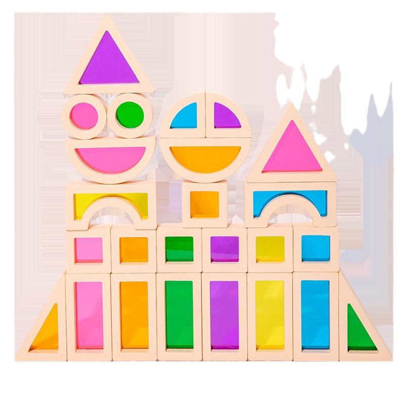 Colorful Kaleidoscope Building Blocks: Educational Shape & Color Recognition Toy for Children