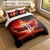 Set Biancheria da Letto 1 Copripiumino 2 Federe Stampa AC Milan Morbido Tessuto per Letto Decorazione Camera da Letto
