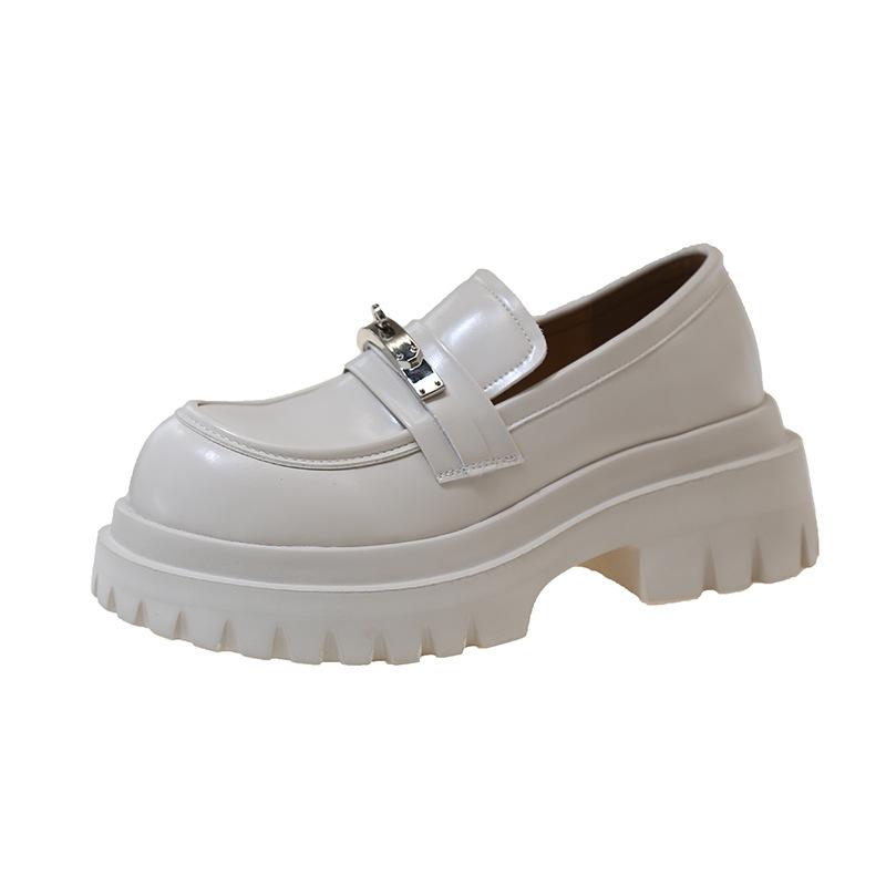 

2025 весна новый интернет-знаменитость британский стиль маленький человек платформа маленькие кожаные туфли металлическая пряжка одна педаль ленивые лоферы 35