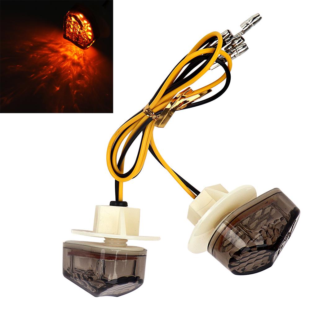 2 Pieces/Set Amber Lampada Turn Signal Lights Indicator Lamp Universal Motorcycle Accessories Motorcycle Lighting чёрный