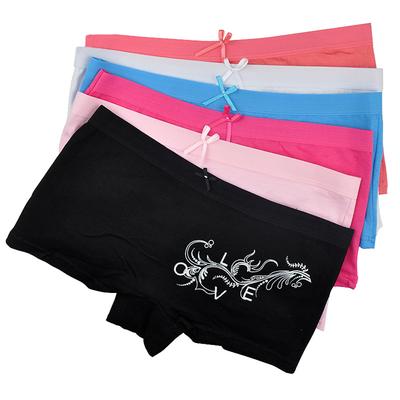 Neue Baumwolle Unterwäsche Frauen Mädchen Shorts Boxer Damen Höschen Sexy Floral Boyshort Schlüpfer ML XL 6 Teile/los
