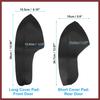 4Pcs/Set Car Door Armrest Protector Cover Microfiber Leather Pad Replacement for Honda Civic 10th Gen 2016 2017 2018 2019 2020 Black with Black Line