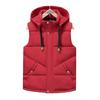 Down Cotton Waistcoat Men's Autumn and Winter Jacket Trend of Thickening Vest Shoulders Large Size Cotton Hooded Shirt Horse Jacket