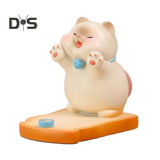 

Держатель для телефона в виде кота, резиновая подставка для телефона в виде котенка из мультфильма, украшение для стола, подставка для мобильного телефона для всех мобильных смартфонов, планшетов синий