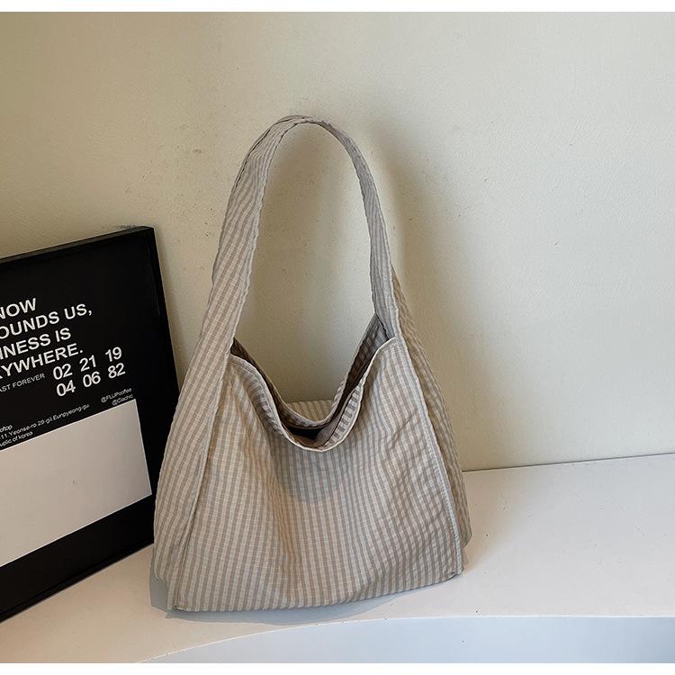 

Large-capacity tote bag, leisure commuting big bag, women s summer new college student class canvas bag хаки